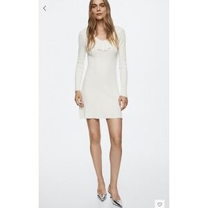 Mango Textured Ruffled‎ Dress Size M